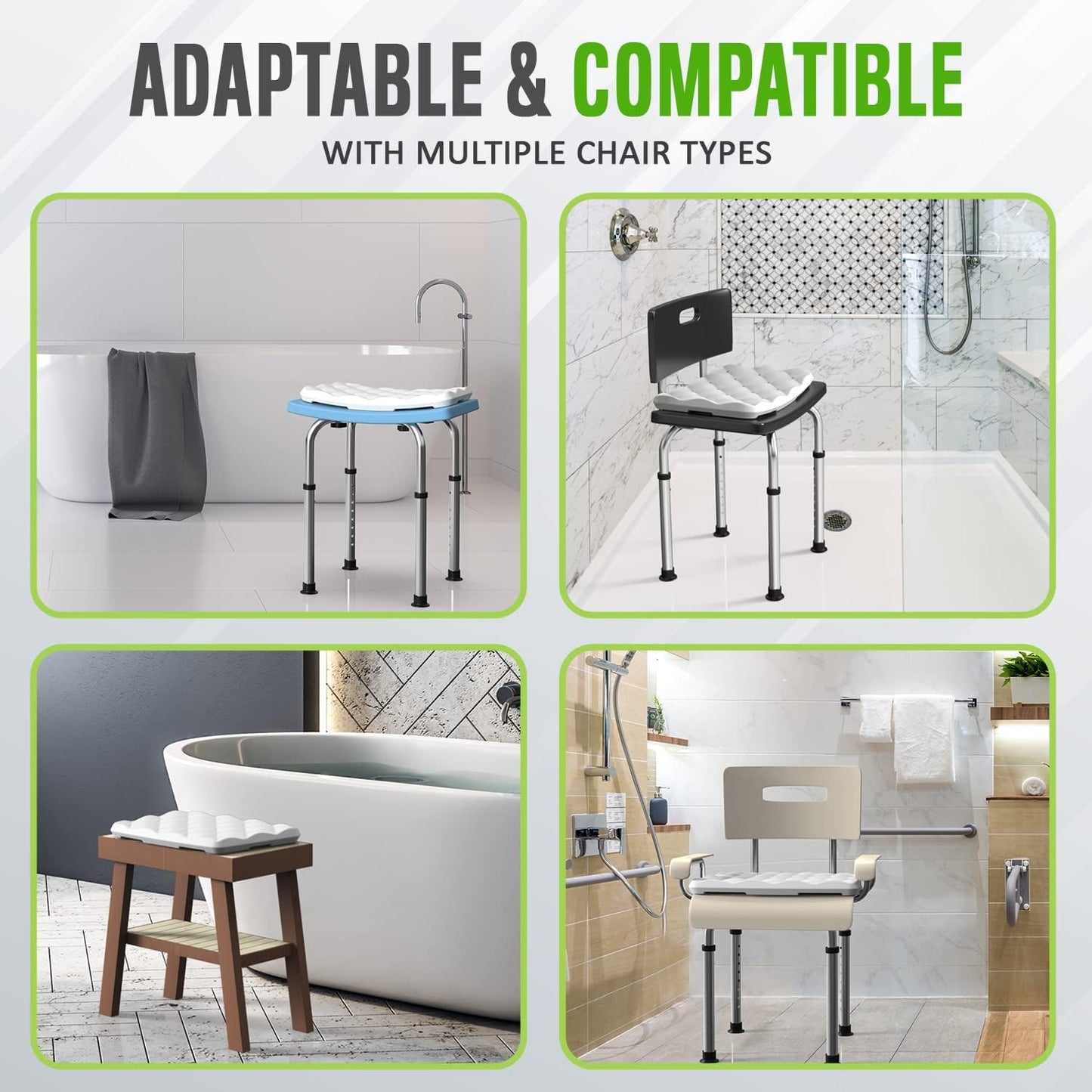 Waterproof Shower Seat Cushion for Shower Stools and Chairs