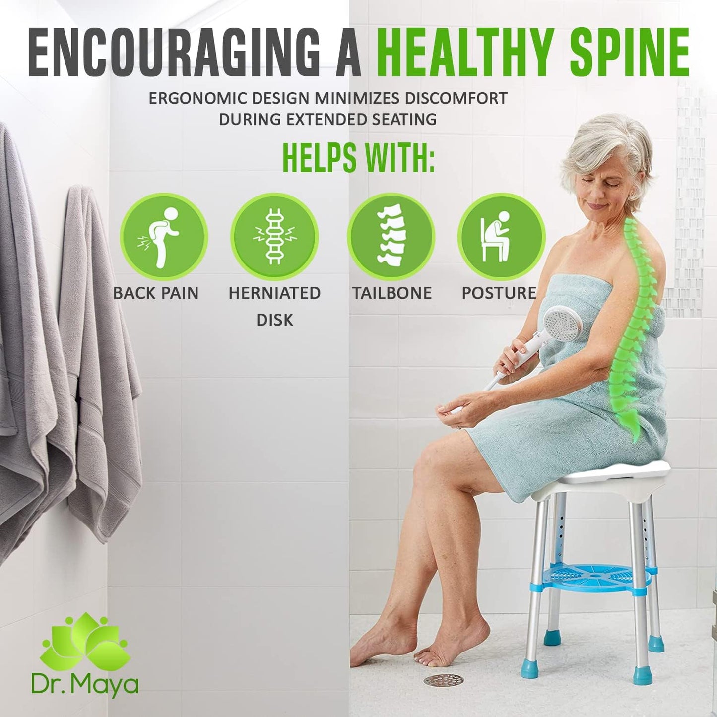 Waterproof Shower Seat Cushion for Shower Stools and Chairs