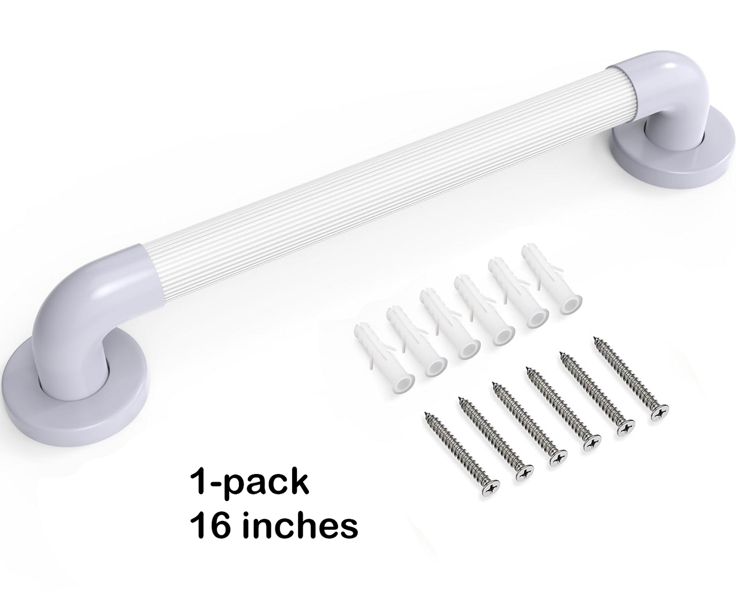 Dr. Maya Grab Bars | Heavy-Duty Bathroom Safety Bars, 1-Pack & 2-Pack, 12" & 16"