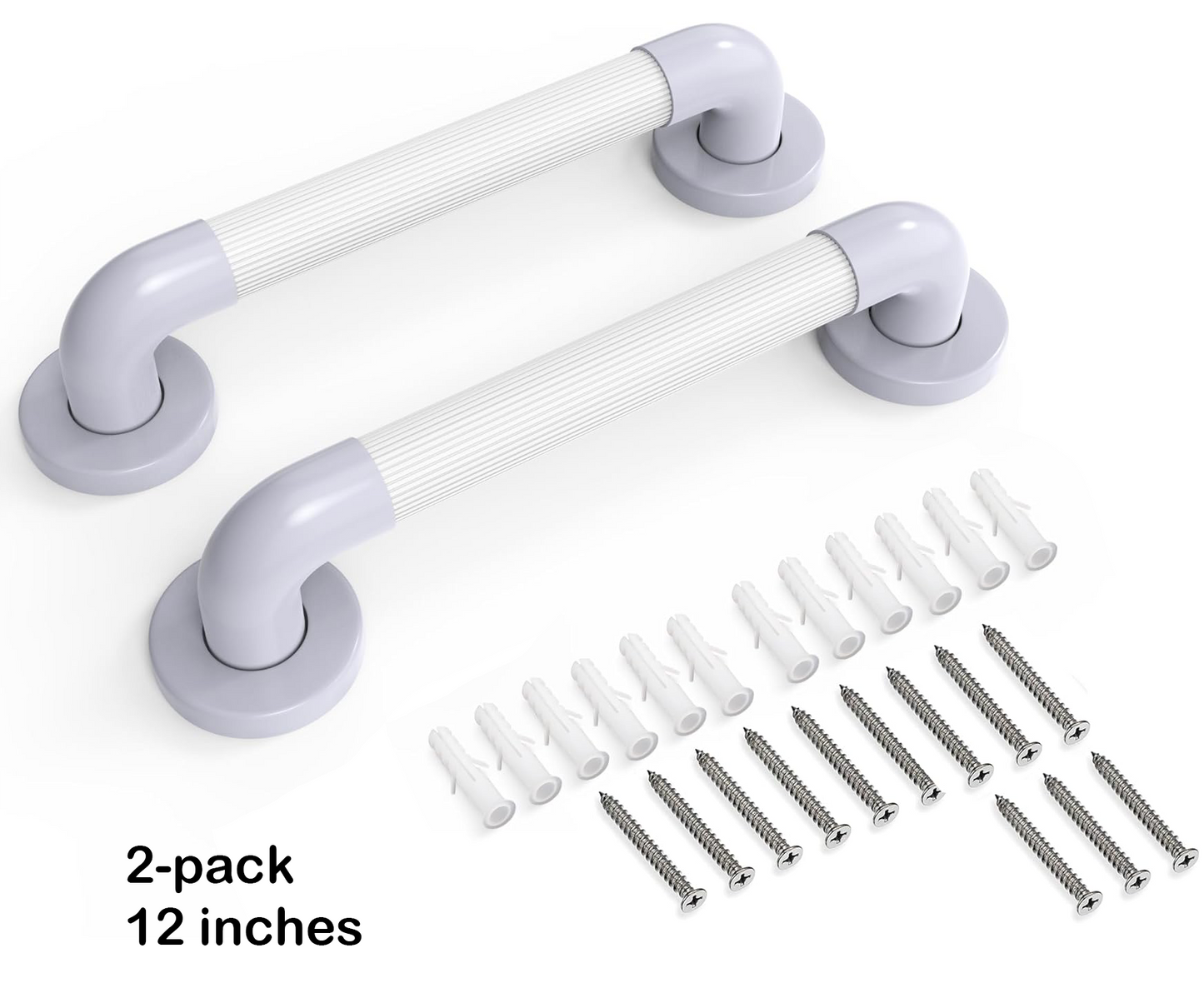 Dr. Maya Grab Bars | Heavy-Duty Bathroom Safety Bars, 1-Pack & 2-Pack, 12" & 16"