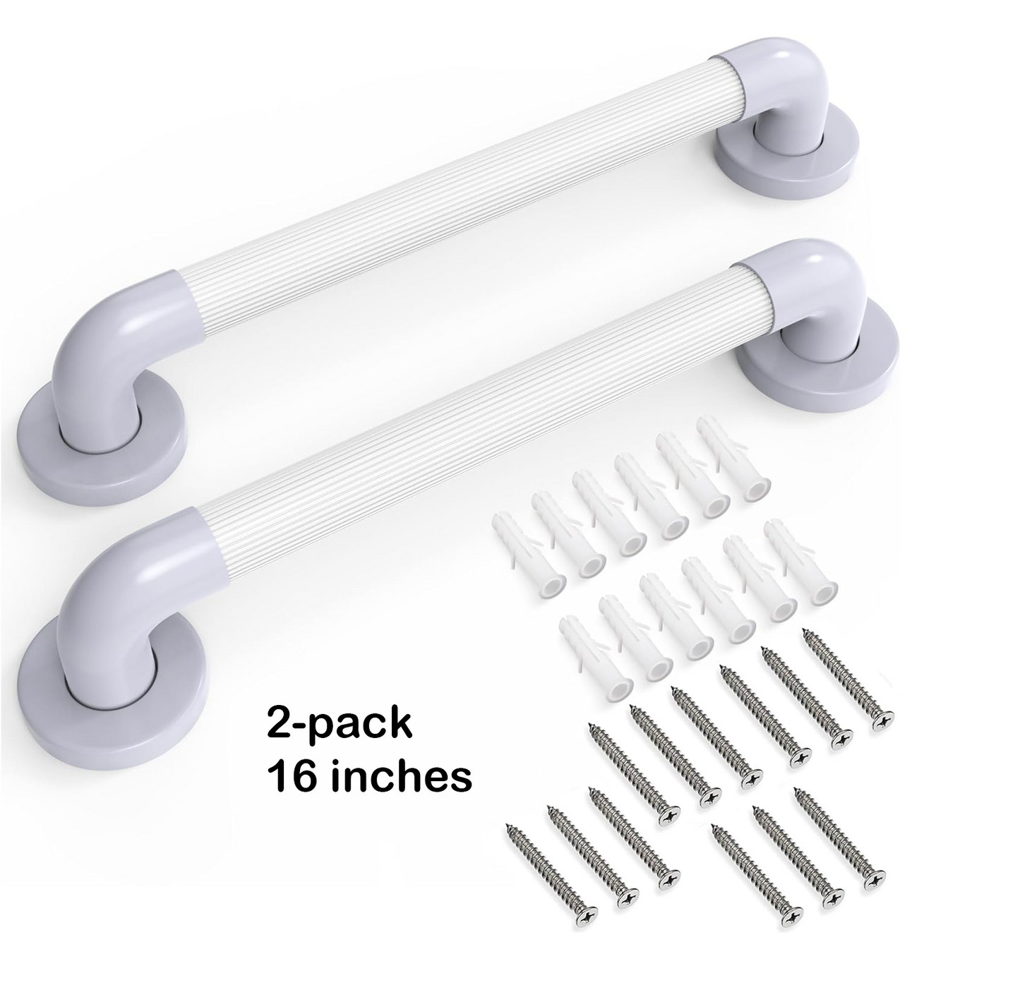 Dr. Maya Grab Bars | Heavy-Duty Bathroom Safety Bars, 1-Pack & 2-Pack, 12" & 16"