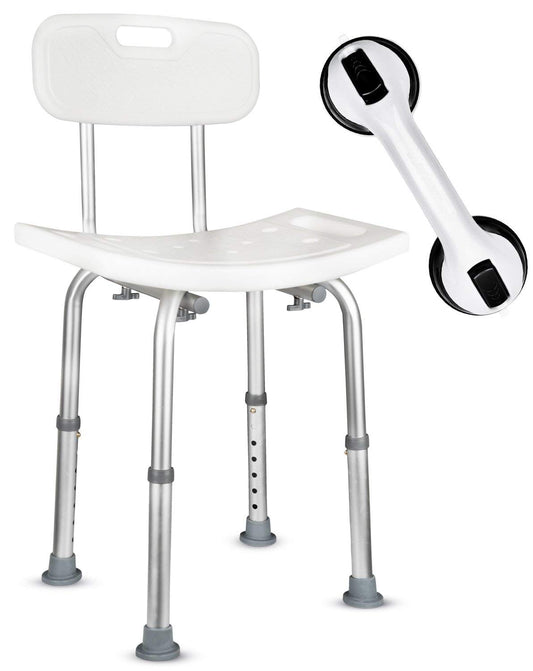Adjustable Height Shower Chair / with Back