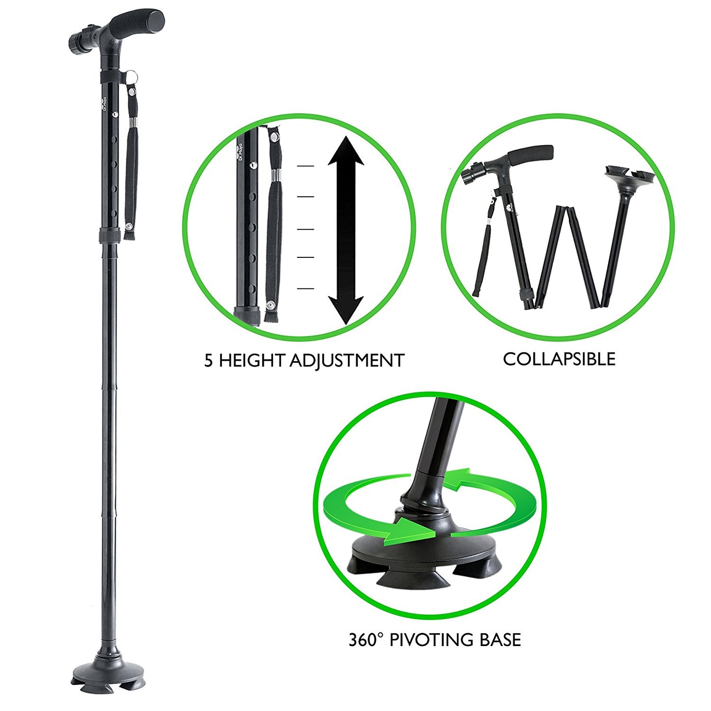 Adjustable Folding Walking Cane